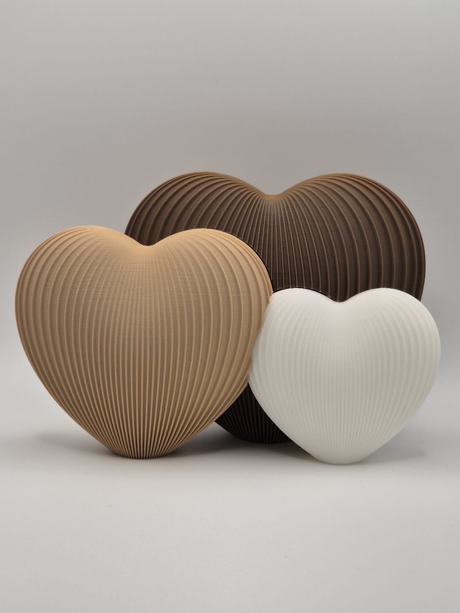 Set van 3 decoratieve harten – stijlvol & tijdloos