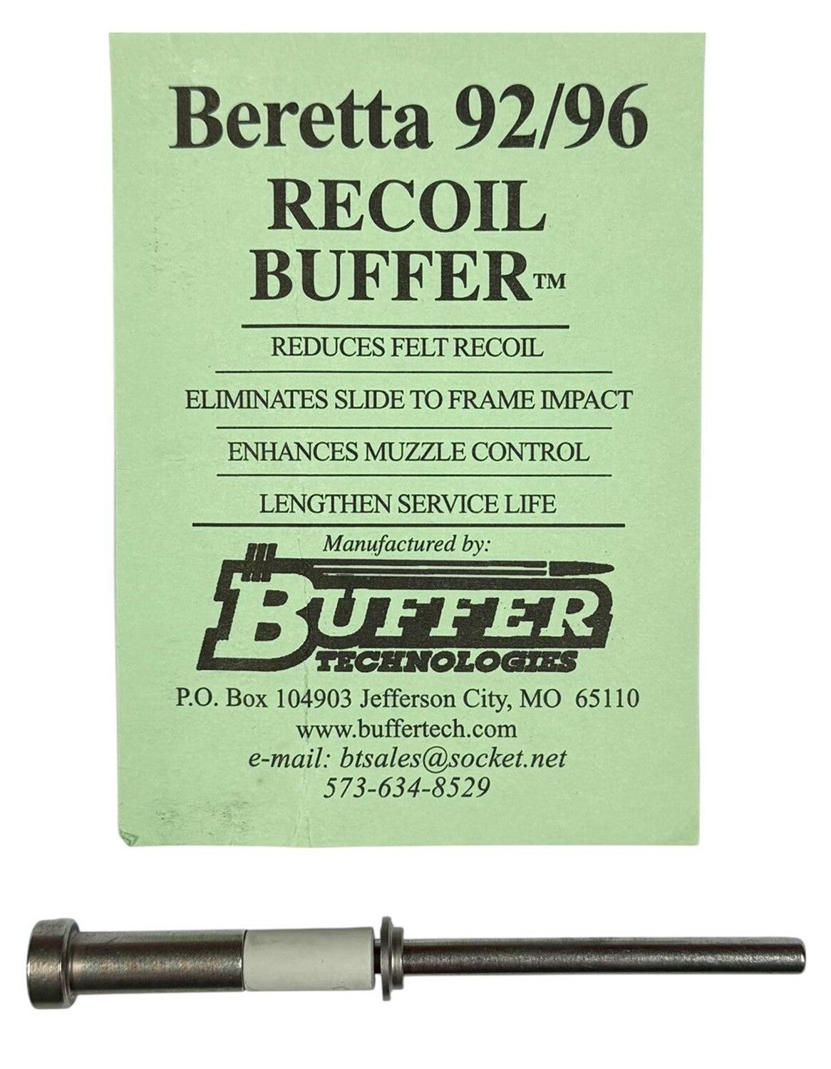 BufferTech Recoil buffer for Beretta 92 type Pistols