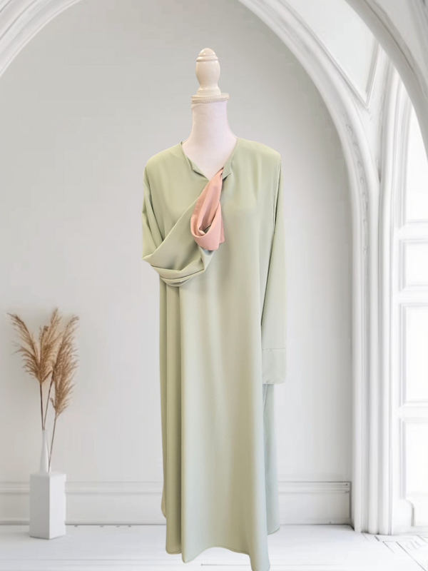 Abaya Split Lightgreen.