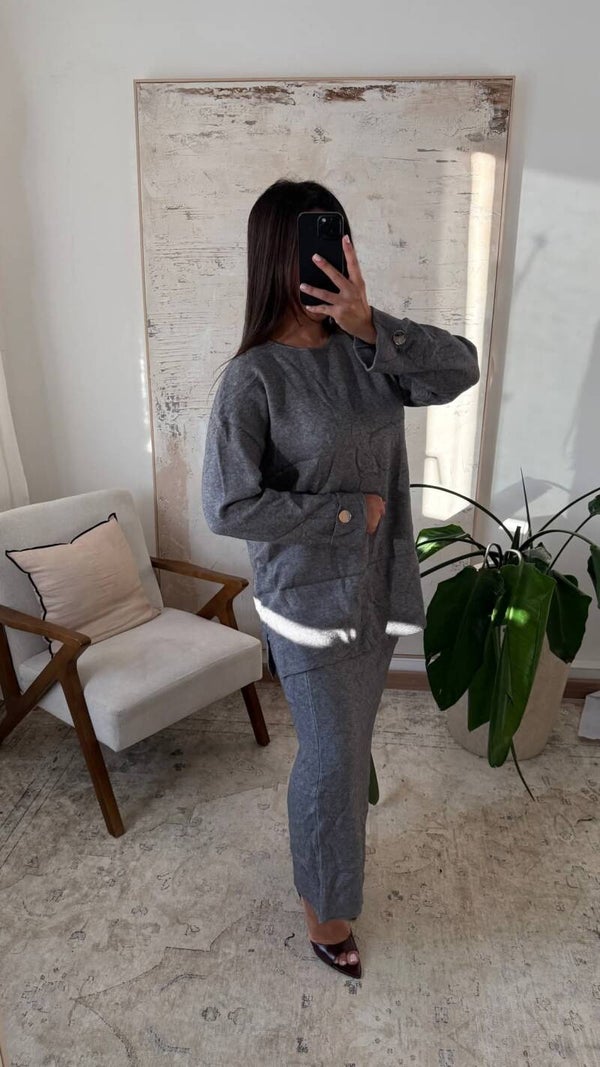 Twinset Rok Houda Grijs.