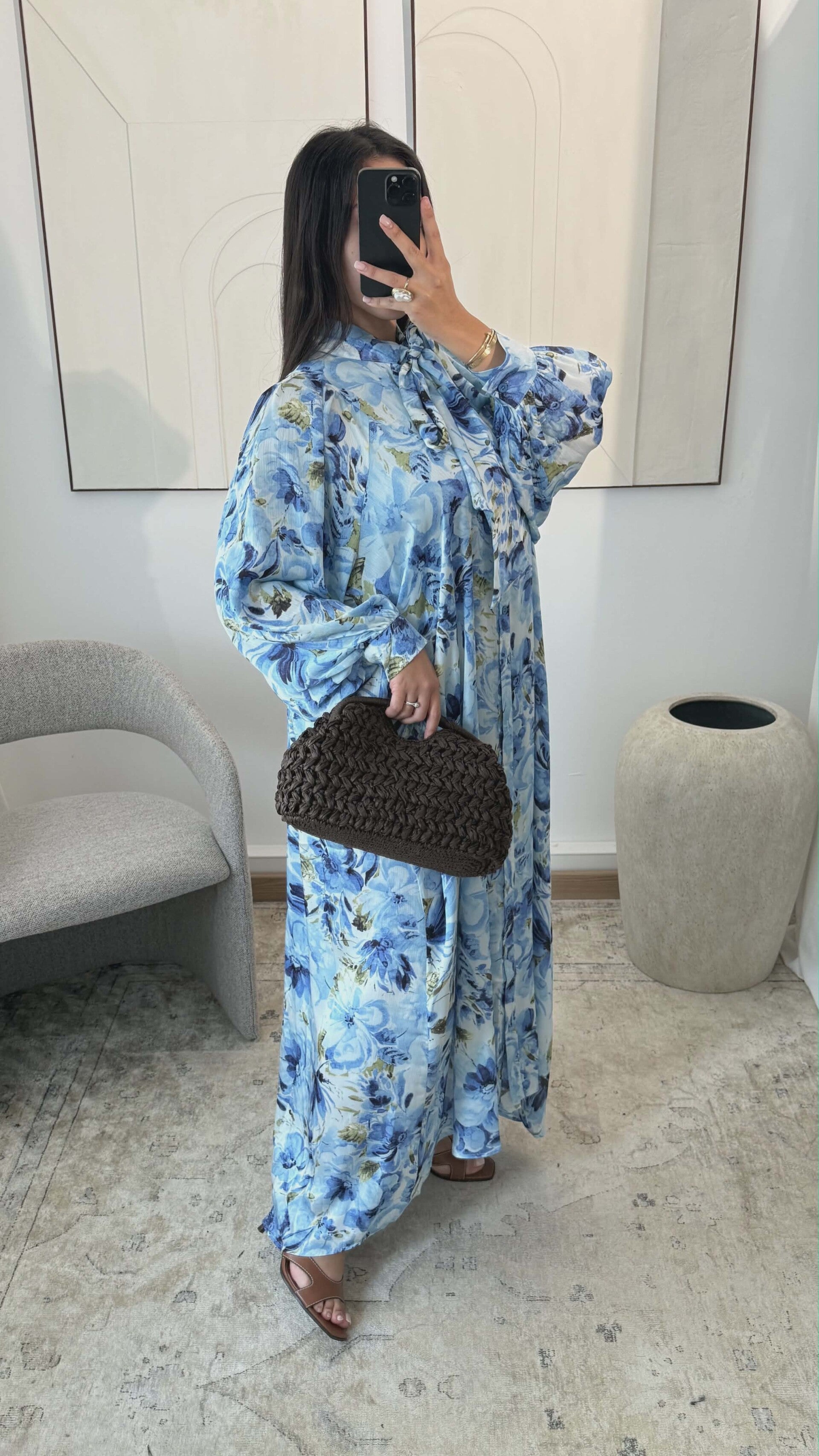 Jurk Flora Blauw