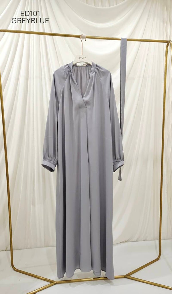 Abaya Asmae GreyBlue.