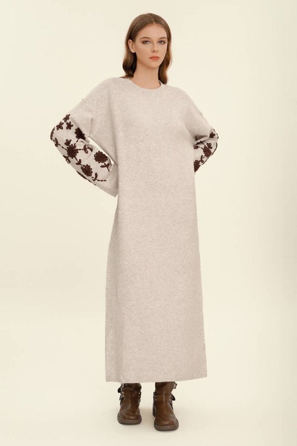 Dress Flower Beige.