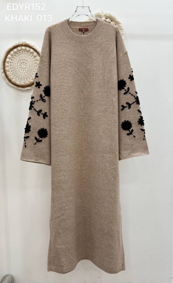 Dress Flower Camel