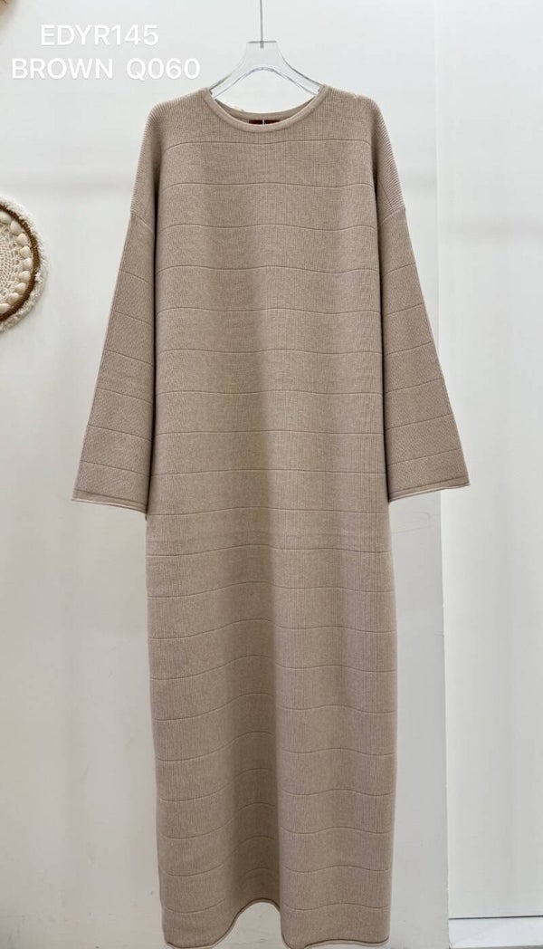Trui jurk Mina Taupe.