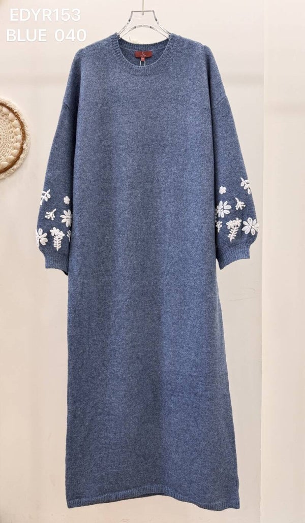 Trui jurk Amani Blauw.