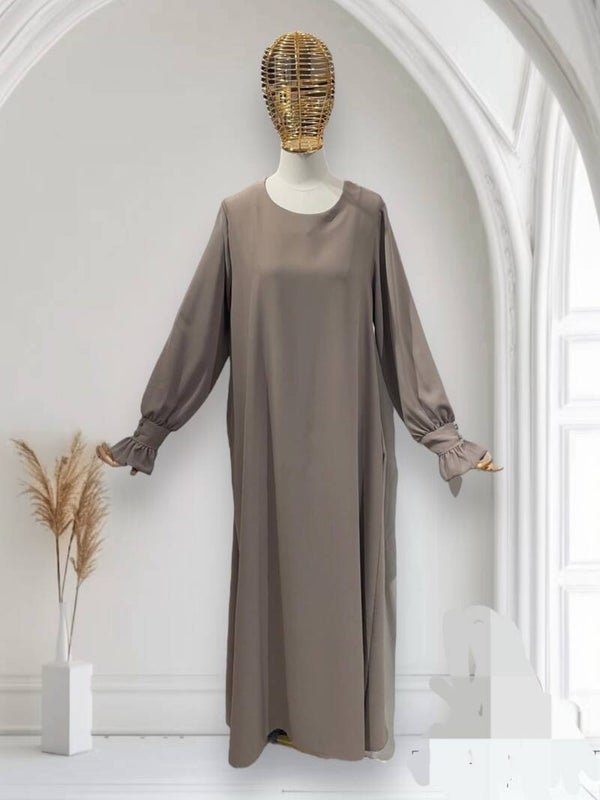 Abaya Asmae Taupe.