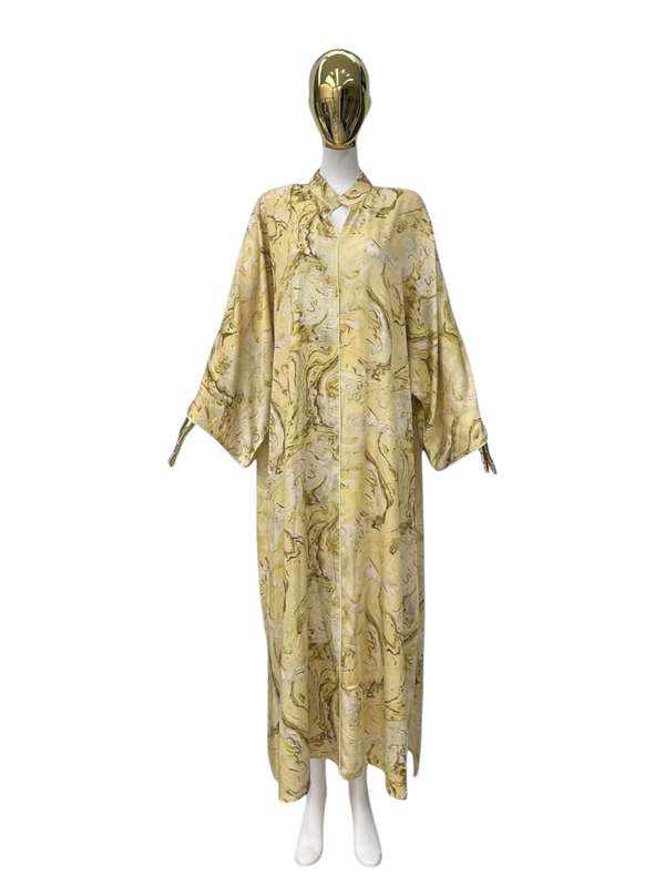 Summerdress Marmer Geel.