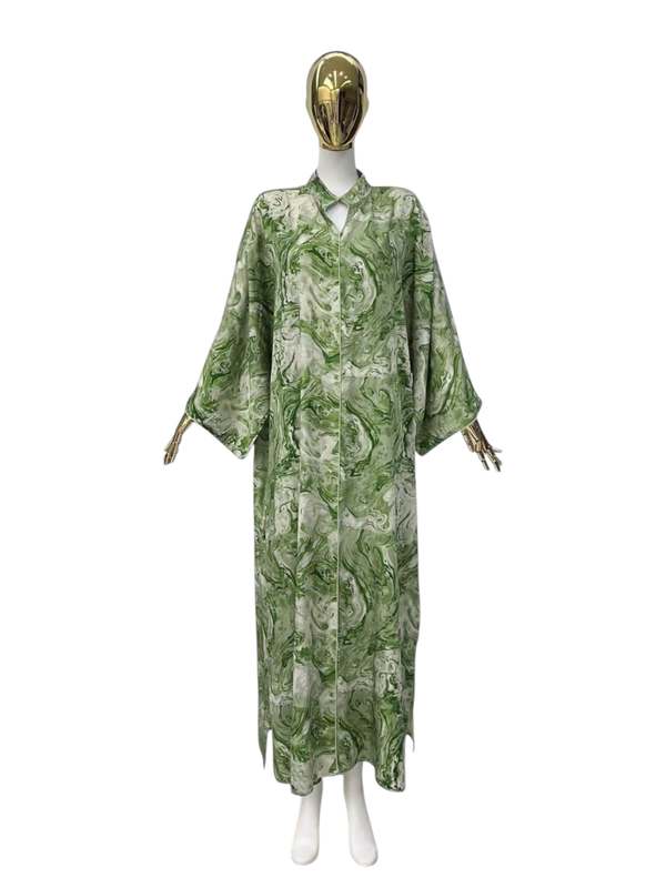 Summerdress Marmer Groen.