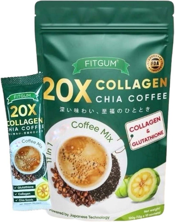 Fitgum Chia Coffee (10x12g sachets)