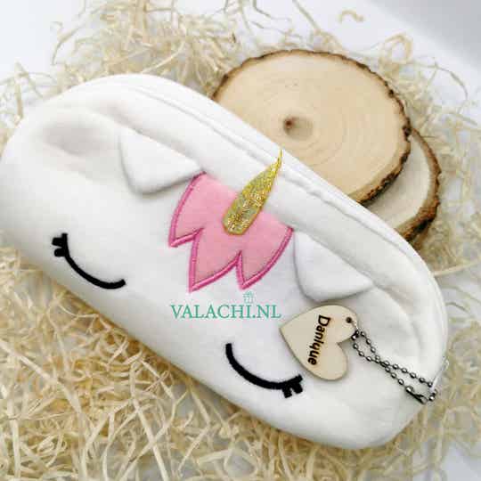 Makeup tasje beauty etui met gegraveerde tag