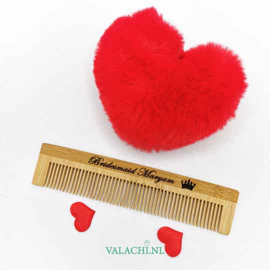 Quick Gift gegraveerde bamboe kam / baardkam gepersonaliseerd