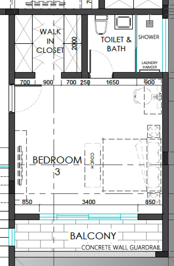 Prix de la location d'une Suite avec balcon donnant sur la rue pour une semaine