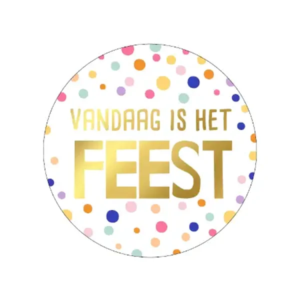 Stickers Vandaag is het feest