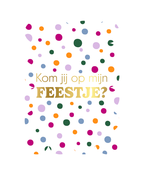 Wenskaarten bubble - Kom je op mijn feestje?