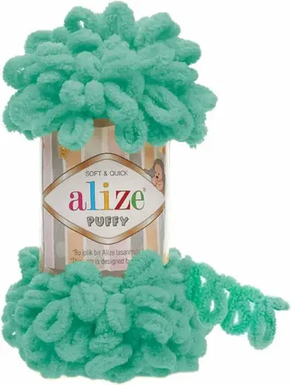 Alize Puffy Color 490 Aqua Green