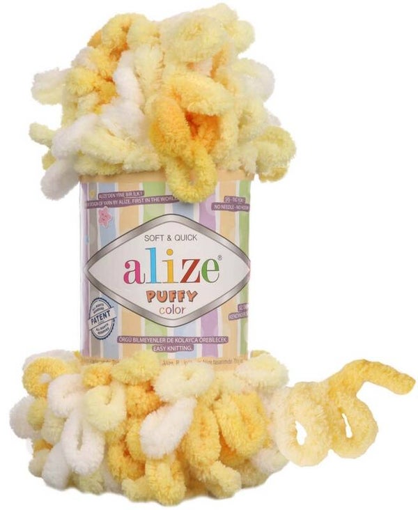 Alize Puffy Color 5921 geel/wit