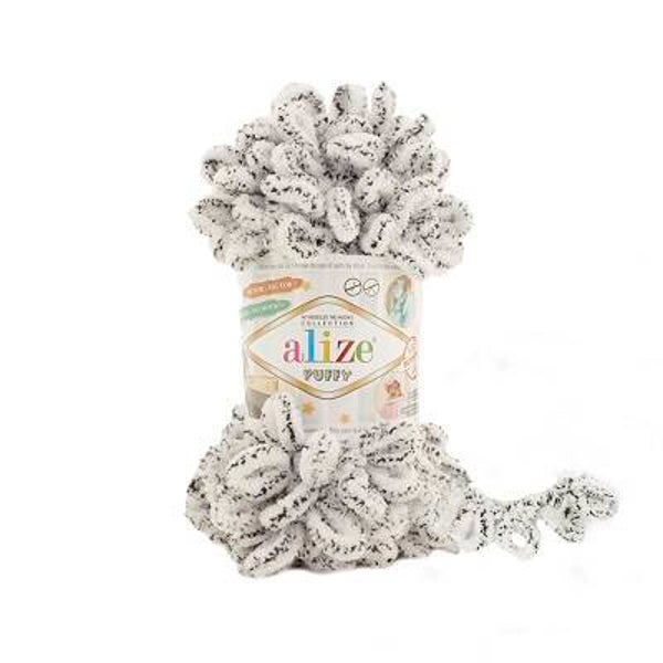 Alize Puffy Color 686 Zwart/wit