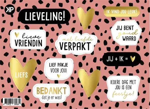 A5 stickervel Lieveling!