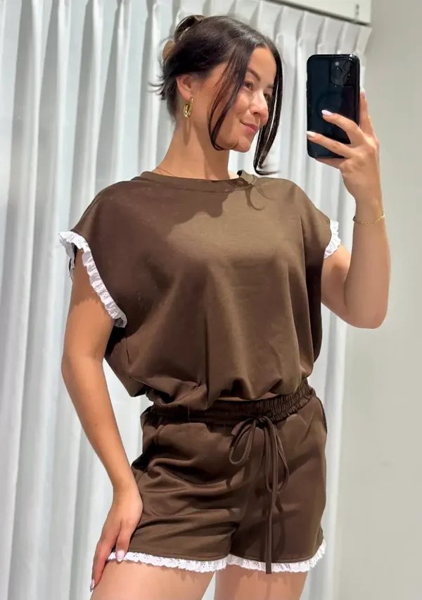 Comfy set kant | Bruin