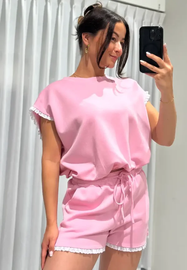 Comfy set kant | Roze