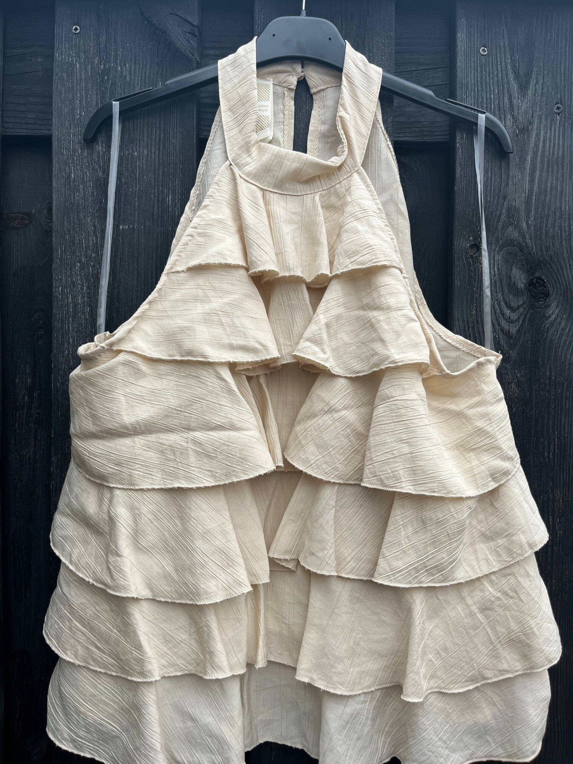 Ruffel top | Beige |
