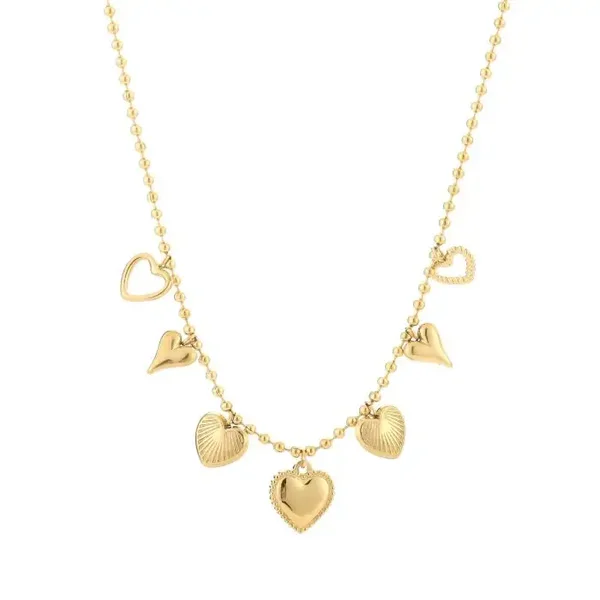 Hart statement ketting goud of Zilver