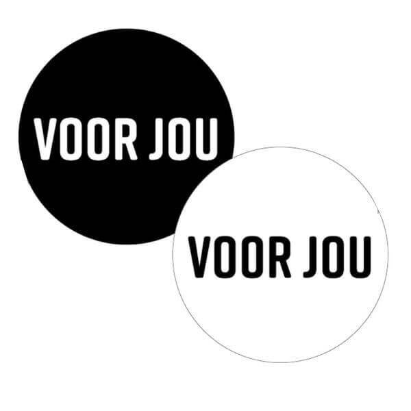 Stickers voor jou zwart/wit
