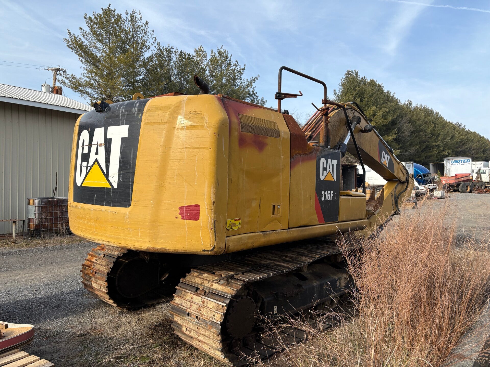 Cat 316FL fire damage