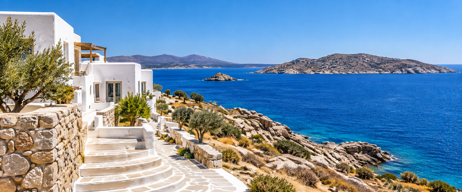 Ενδεικτική απεικόνιση: Κυκλαδίτικο ξενοδοχειακό περιβάλλον