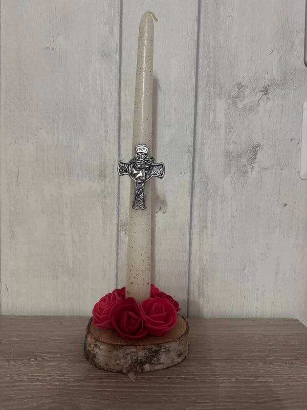 Bougie Chrétienne décorative