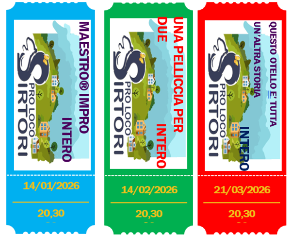 Abbonamento 3 spettacoli teatrali non soci 2026