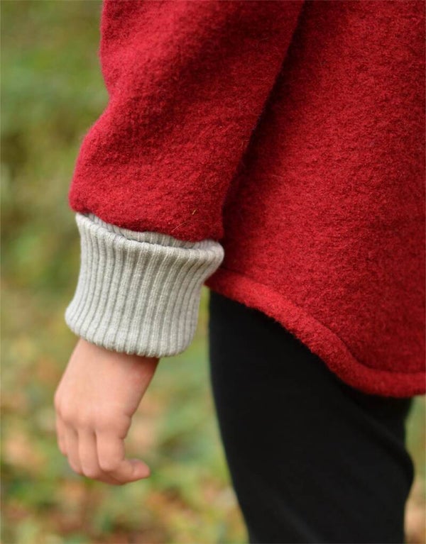 Veste en laine "Baies Rouges"