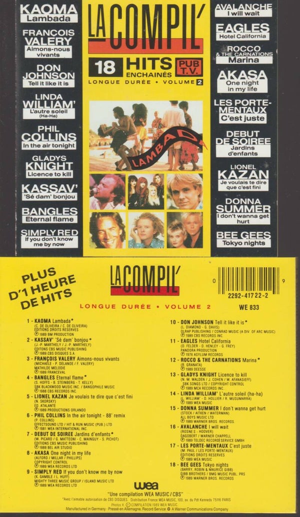 La Compil' Volume 2 Cd - 1989 - Avalanche Bee Gees Eagles ...