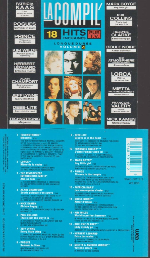 La Compil' Volume 4 Cd - 1990 - Prince Technotronic Deee Lite ...