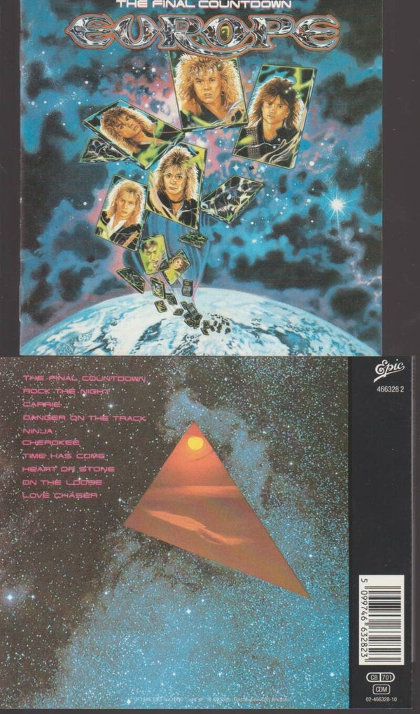 Europe Cd The Final Countdown - Epic Logo - End Of 80's Pressing