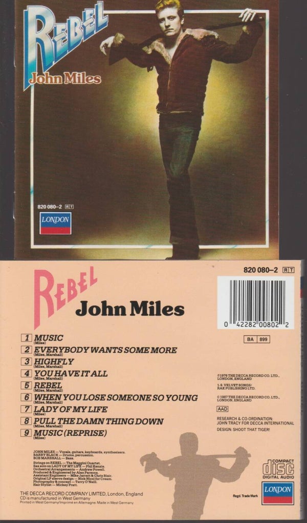 John Miles Rebel Cd 80's Pressing - France - AAD
