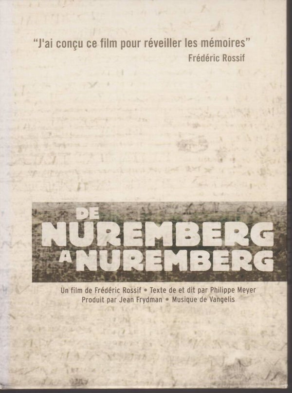De Nuremberg A Nuremberg Coffret 3 Dvd (MR1) Frédéric Rossif Philippe Meyer Vangelis
