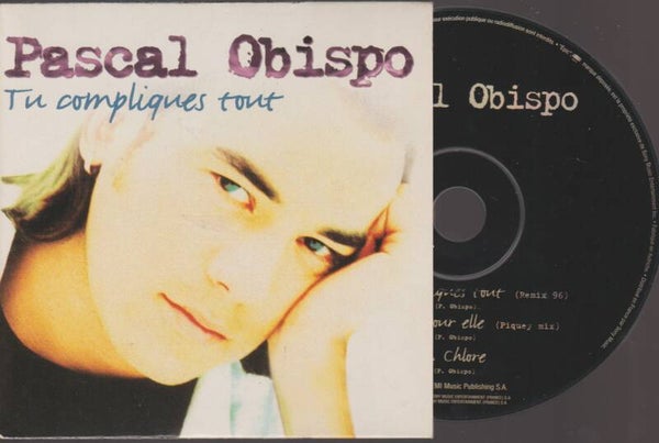 Pascal Obispo Tu Compliques Tout Cd Single Cardsleeve #1 Ecriture Violette