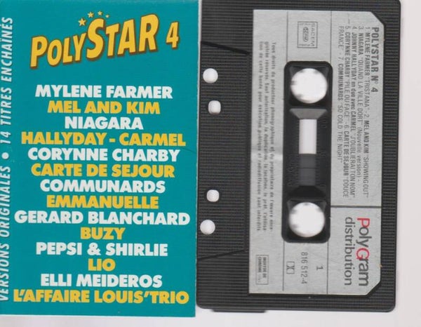 Polystar Volume 4 Cassette Tape K7 Compilation Mylene Farmer ...