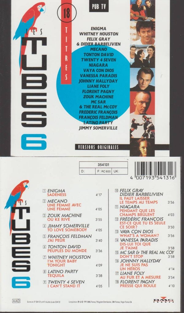 Les Tubes Volume 6 Cd - 1991 - Niagara Enigma Whitney Houston ...