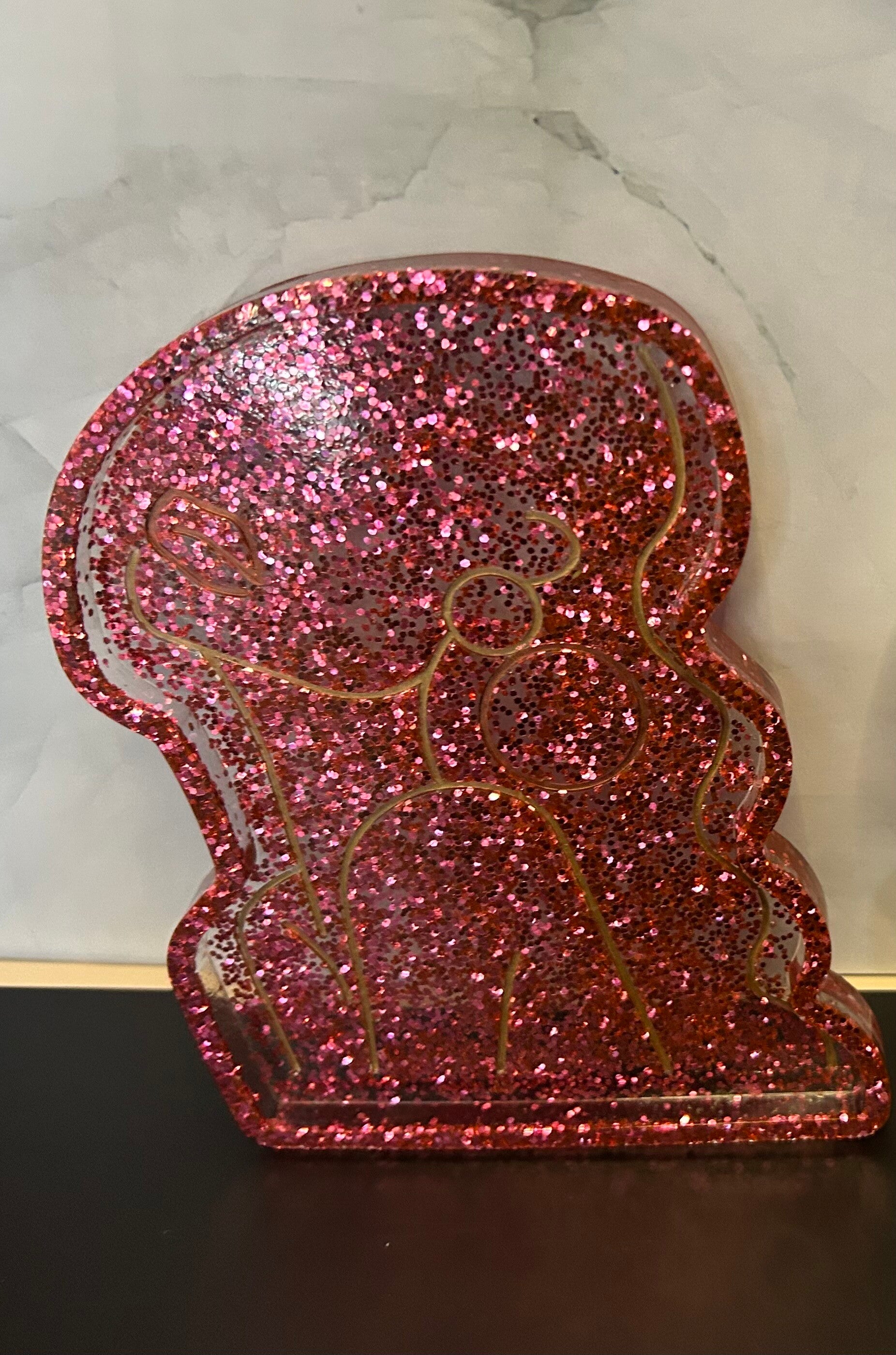 The "Glitter & Glow" Silhouette Resin Trinket Trays