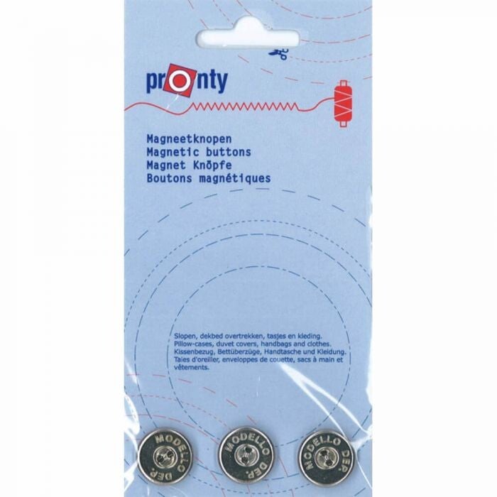Pronty magneetknopen zilver