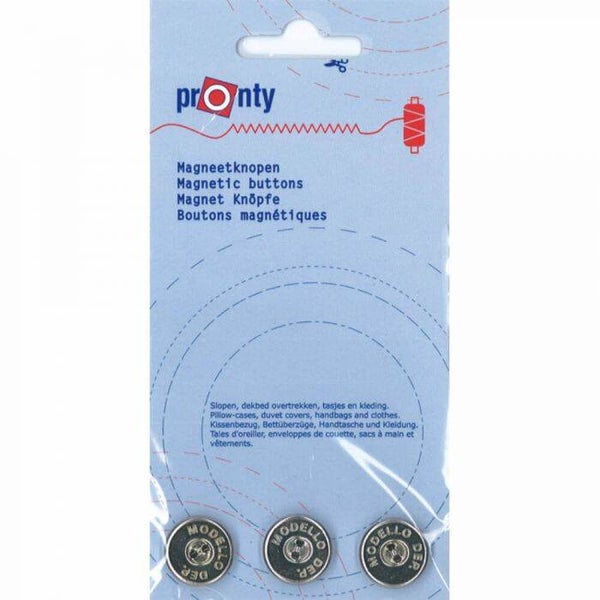 Pronty magneetknopen zilver
