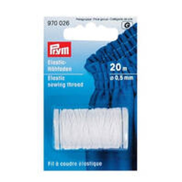 Prym elastisch naaigaren 0.5mm wit