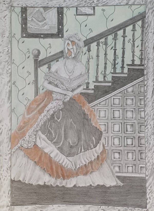 By the stairs