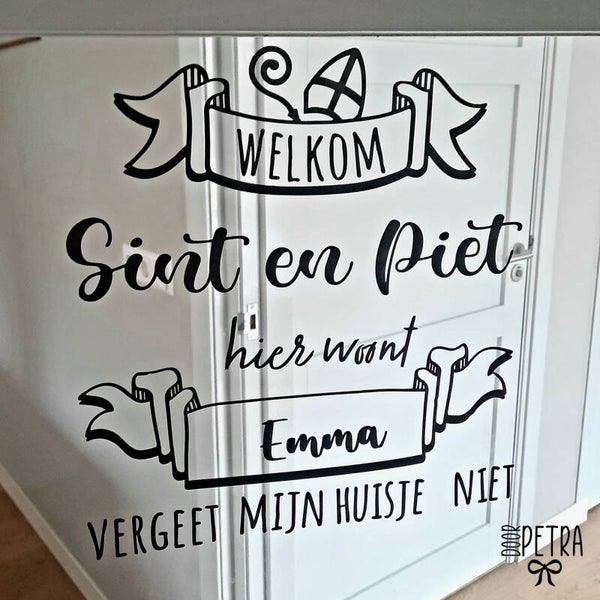 Raamsticker - Welkom Sint en Piet