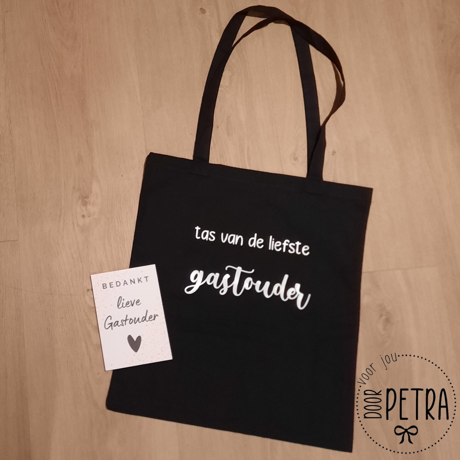Katoenen tas - Tas van de liefste leidster of gastouder