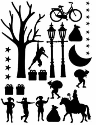 Raamsticker - Losse Sinterklaas items