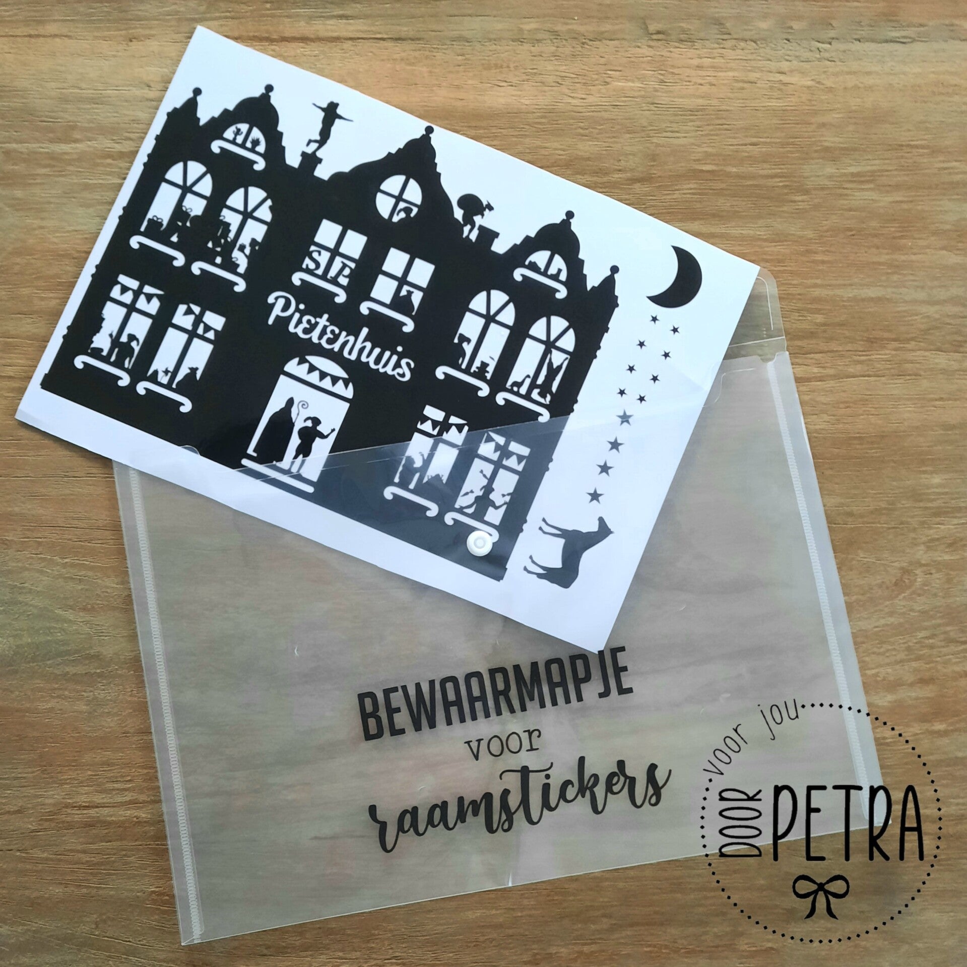 Bewaarmapje voor de raamstickers